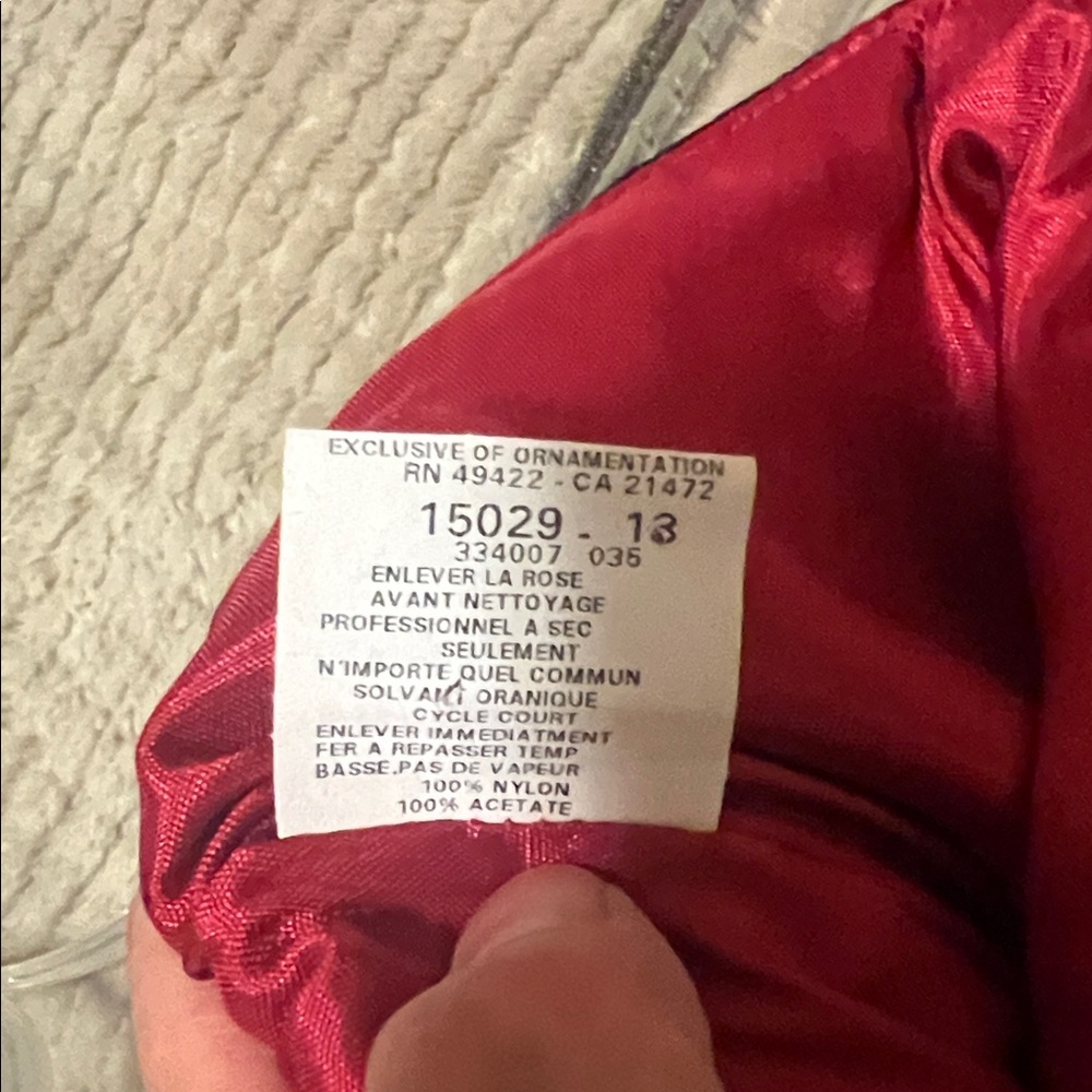 Vintage Scott McClintock Strapless Dress in Deep Red and Black - Picture 6 of 6